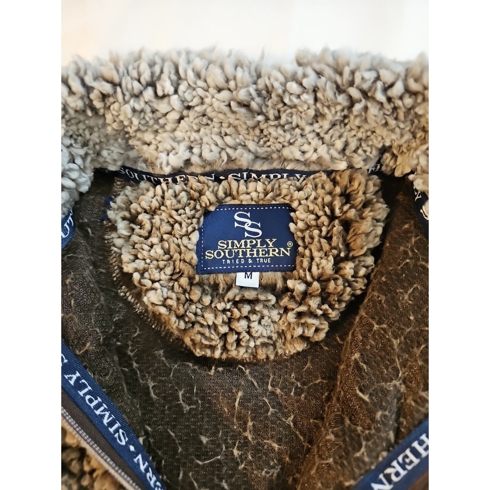 Simply Southern‎ Fleece 1/4 Zip Pullover Soft Fuzzy Women's M - Picture 5 of 5
